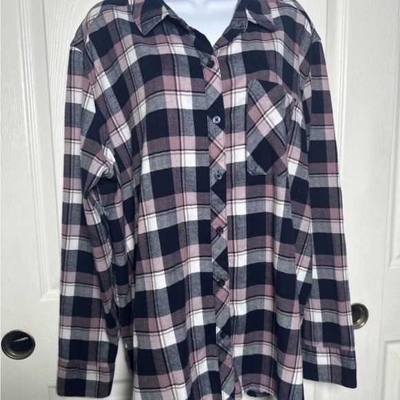 Orvis Light Flannel Shirt Womens Purple Plaid Button Down Long Sleeve XXL 2XL - Picture 4 of 12